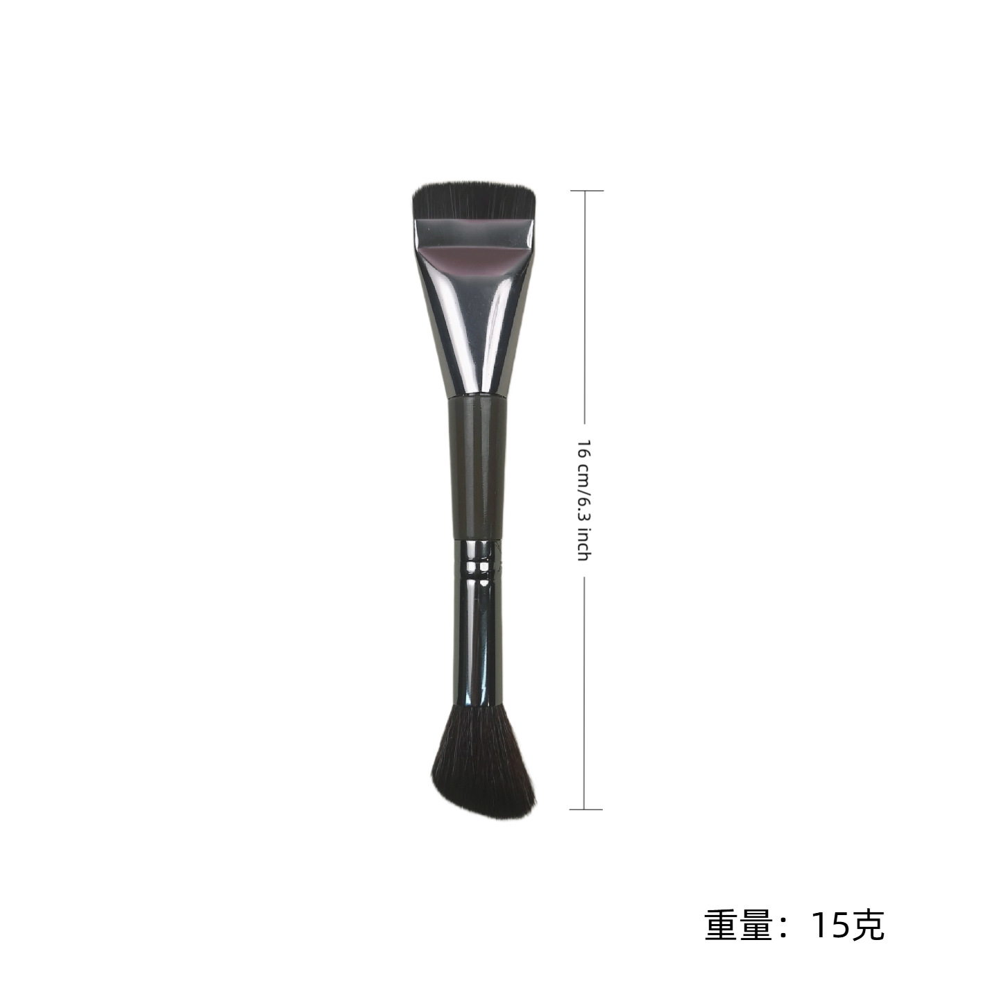 Juego de Brochas de Maquillaje de Doble Cabezal Plástico PS Maquillaje Facial para Maquillaje