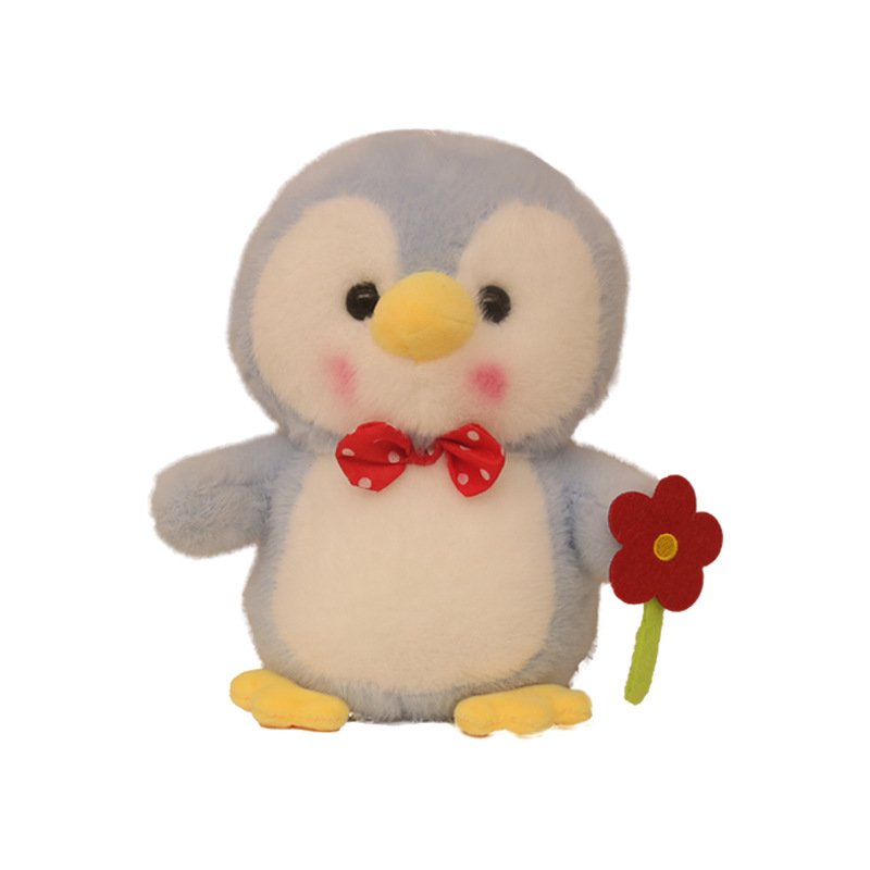 Nueva muñeca de pingüino de flores de visón europeo lindo de 8 pulgadas linda muñeca de captura de mascotas regalo de cumpleaños para niños
