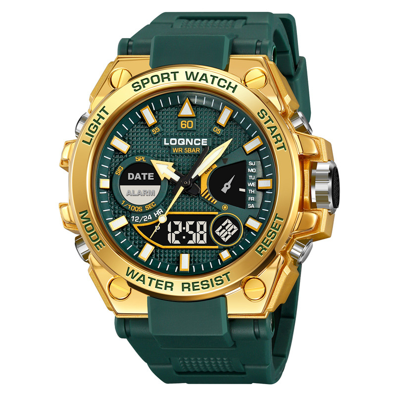 LOQNCE nuevo 98006 reloj de pulsera deportivo de moda nocturna multifuncional deportivo impermeable cronógrafo electrónico reloj de hombre