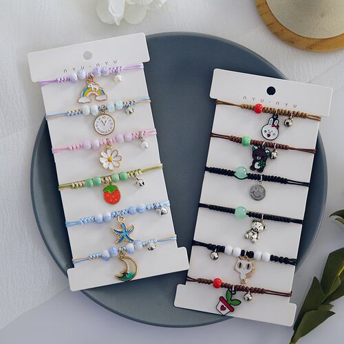 Yiwu Small Commodity Ceramic Pearl Student Bracelet Wholesale Best Friend Bracelet Couple Student Bracelet Female Jewelry