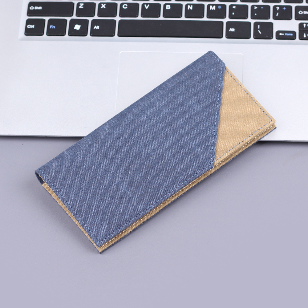 Cartera larga para hombres, lona, denim para hombres, cartera delgada para hombres, bolsa de trajes para hombres, bolsas de tarjetas, bolsas de tarjetas para tarjetas