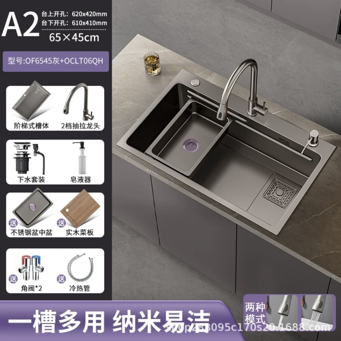 Acero inoxidable al por mayor fregadero de cocina gran tanque único engrosado a mano nano antiincrustante lavabo de cocina doméstica lavabo de platos