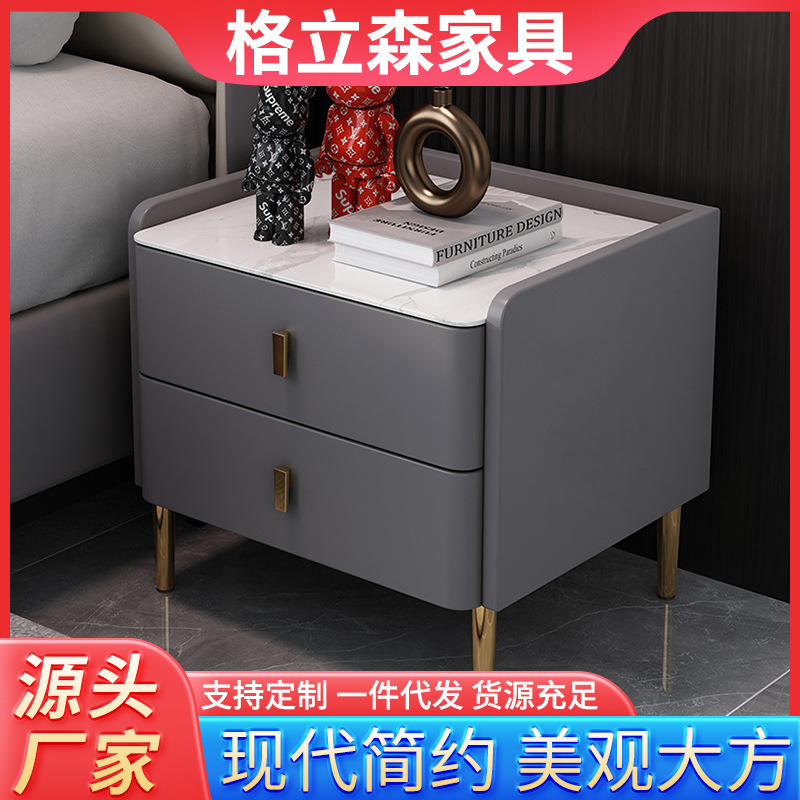 軽豪華スマートベッドヘッドキャビネットシンプル現代高級感小型ネットレッド無線充電指紋ロック多機能収納|undefined