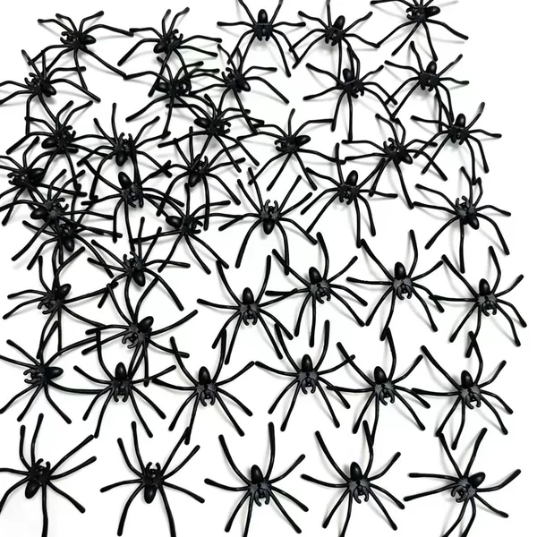 Halloween Plastic Spider Decorations Spider Cotton Artificial Mini Spider Props Scene Atmosphere Decorations