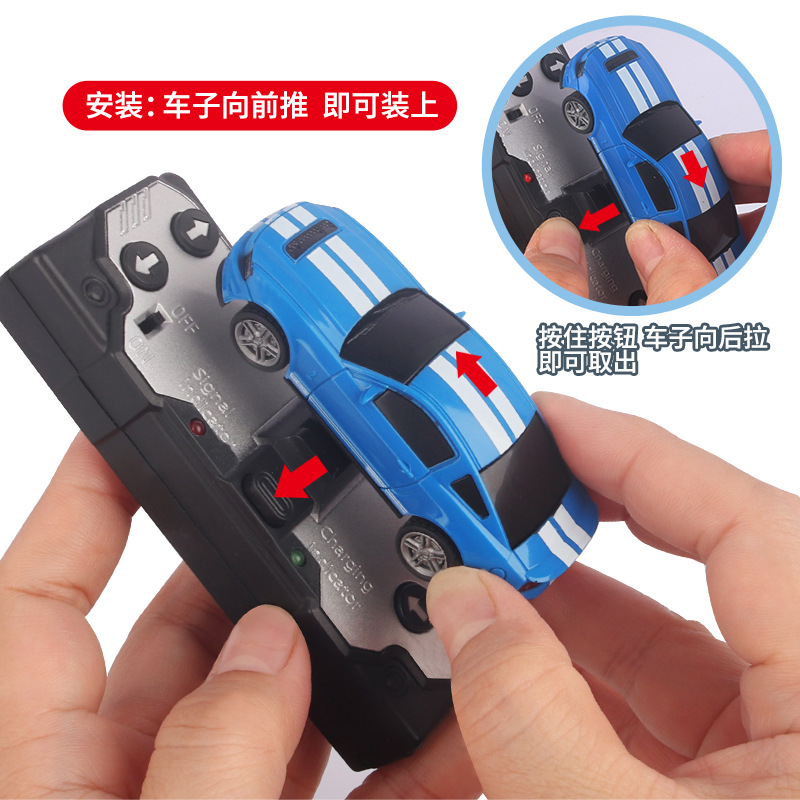 Meizhi Genuine Authorized 1:60 Cans Racing Wireless Remote Control Car with LED Light Simple Portable Gift Giving Products 2