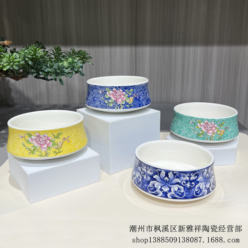 New Chinese-style relief tableware waist bowl rice bowl snack dish snack dish cold dish bowl national style private cuisine hotel club