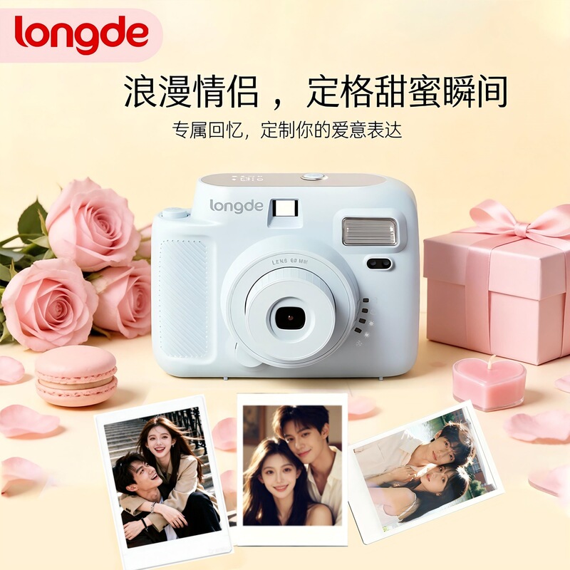 New Model of Instant Camera That Can Directly Print Photos, Compatible with Fuji Photo Paper, High Aesthetic Value, a Must-Have for Students on Campus
