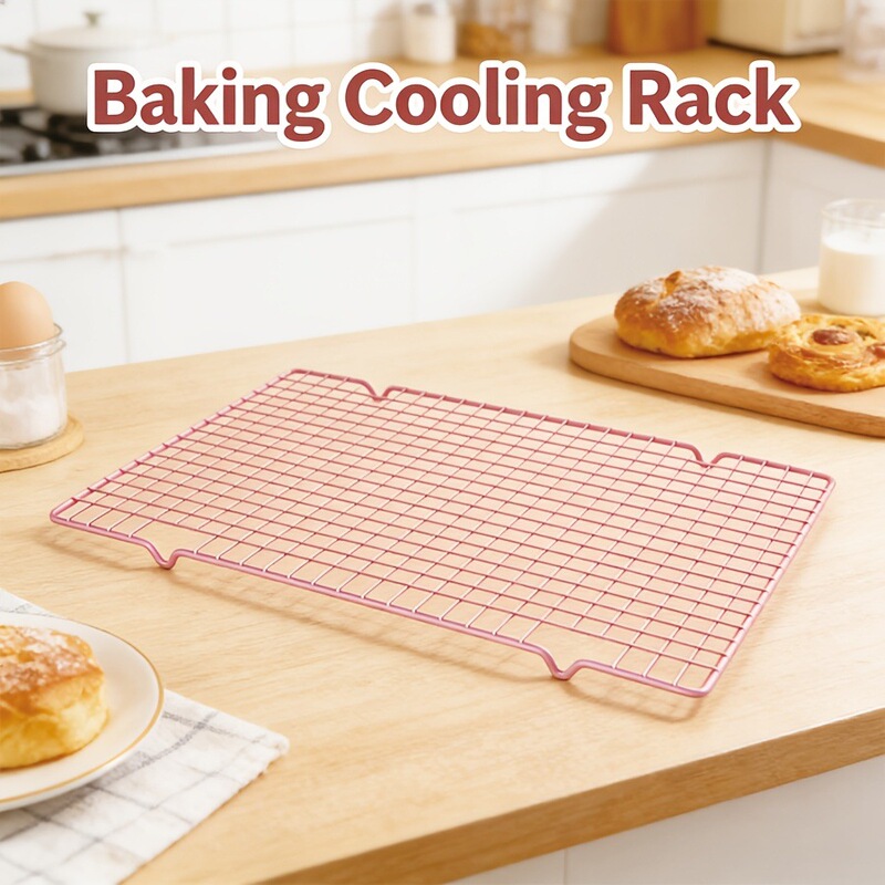 Cross-Border Hot-Selling High-Appearance Pink Cooling Rack Fcm Non-Stick Coating Cooling Rack for Bread and Cookies Cross-Border Hot-Selling High-Appearance Pink Cooling Rack Fcm Non-Stick Coating Cooling Rack for Bread and Cookies