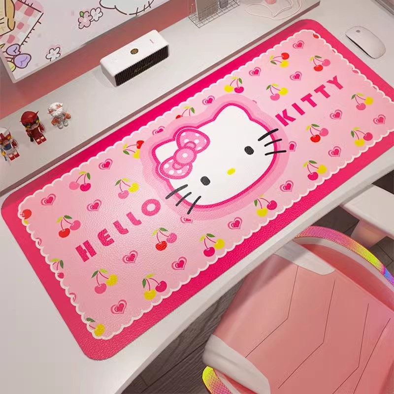ハローキティ漫画かわいい厚みのあるコンピュータマウスパッドゲームオフィス漫画スタイル滑り止め吸収性デスクマットは発送可能です|undefined