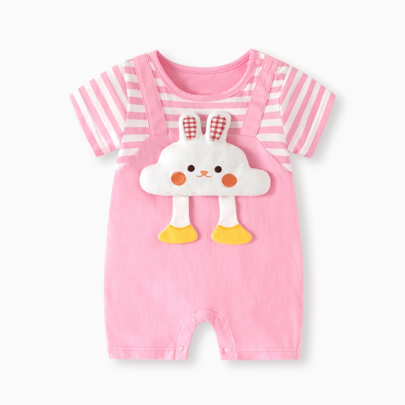 Verano nuevo bebé algodón mono adorable bebé super lindo ropa de vestir en línea rojo explosivo ropa infantil exclusiva transfronteriza