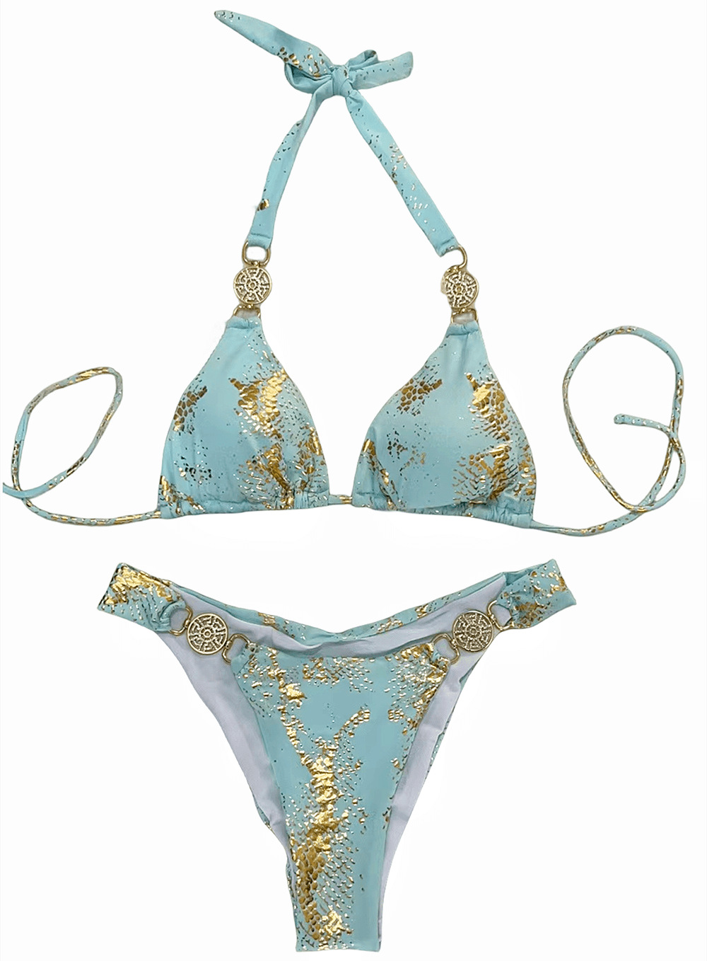 154g Weight Sexy Feel Of Sensation Mid Waist Panties Waist Bralette Bra Category Polyester Fabric Type 2 Pieces Set Quantity Swimming Pool, Beach Occasion Solid Color Pattern Women's Gender Women's Solid Color 2 Pieces Set Bikinis Swimwear 22