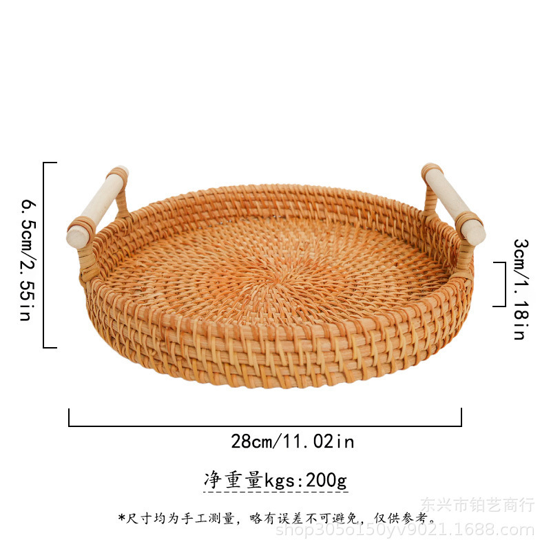 メーカー現物ベトナム編みかごパン果物菓子両耳手提げピクニックかごテーブル編みかご|undefined
