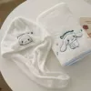 Cute bath towel, white hair towel