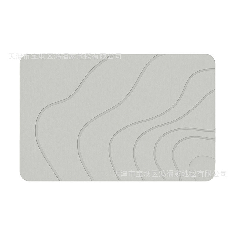 Transfronterizos rasgadas de barro de diatomita suave esterilla de suelo de baños europeos y estadounidenses antideslizante esterilla de absorción de agua alfombra cocina esterilla