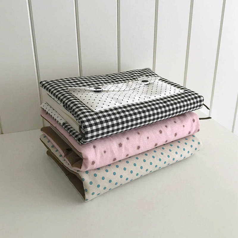 Ins Korean-Style Polka Dot Plaid Fabric Book Cover Notebook Protective Cover with Pen Case and Notebook Protective Cover