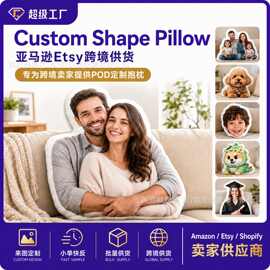 Custom Shape Pillow异形抱枕亚马逊Etsy跨境供货加logo定做靠枕