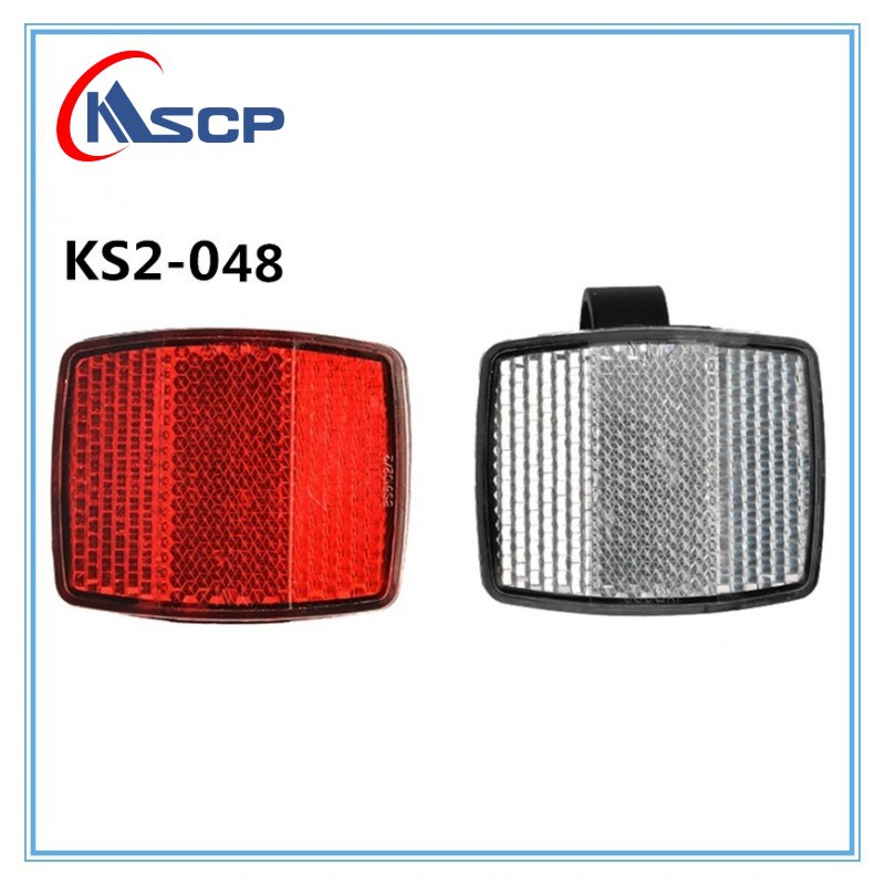 Fábrica al por mayor bicicleta de plástico reflector de plástico luz trasera delantera y trasera de advertencia pieza de luz trasera