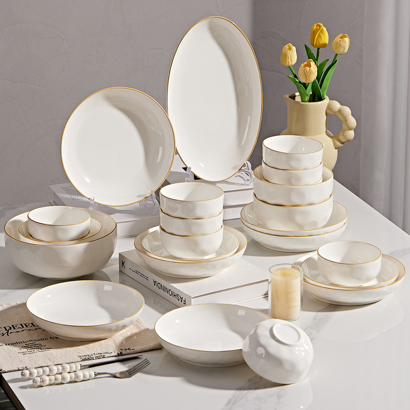 Underglaze Color Ceramic Tableware, High-End Dishes and Dishes Set, Bowls and Chopsticks Set, Gifts, Souvenirs, New Home Moving Gifts