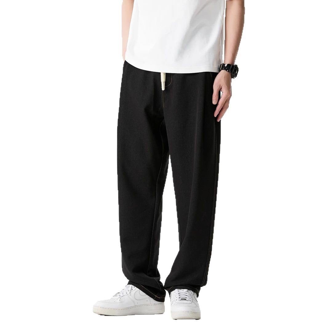 Spring and summer new fashion trend simple new stretch loose toe casual pants trend pants all-match fashion