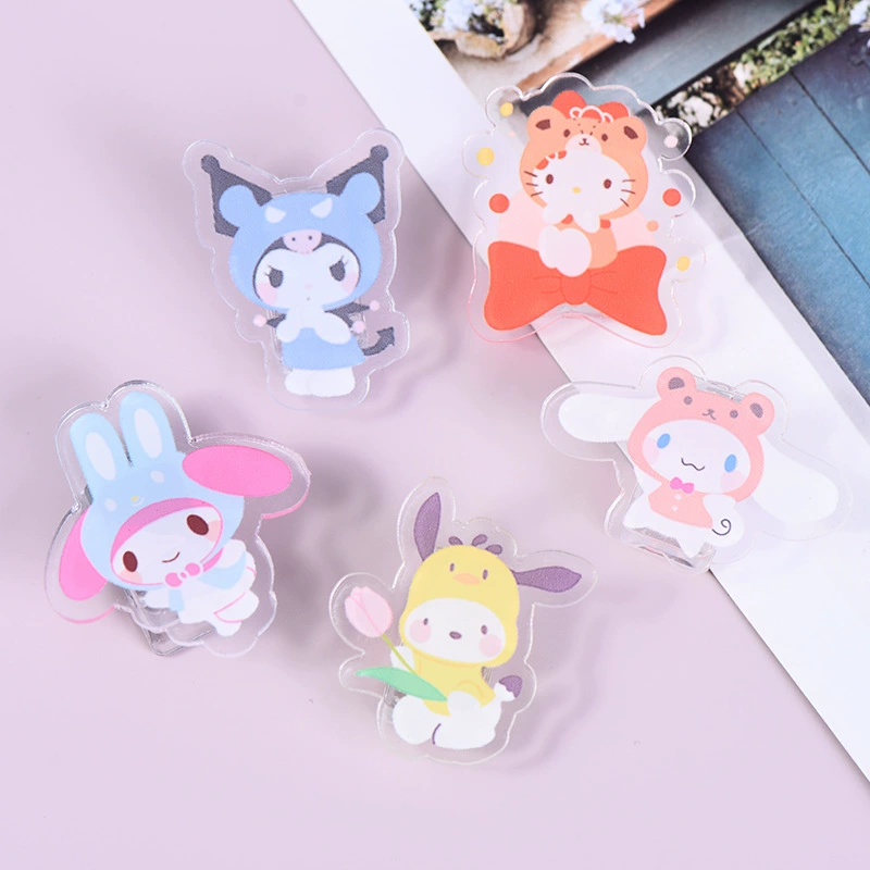Зажимы для планировщика из акрила и полипропилена для Дня защиты детей, мультяшные, маленькие подарки, аниме-зажимы, для хранения, на заказ
