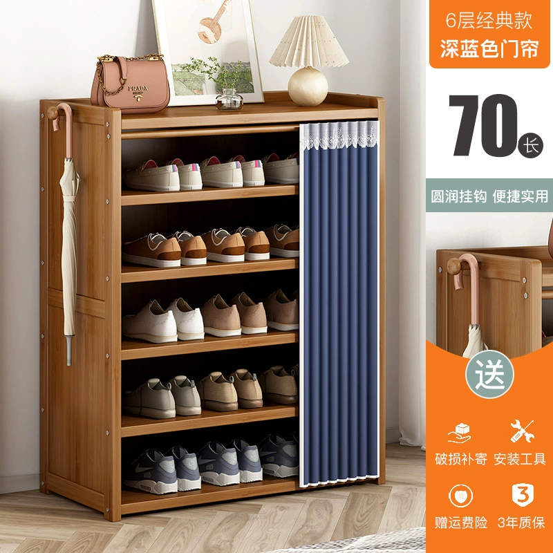 Shelf Rack Shoe Cabinet Solid Wood Multi-tier Shoe Rack from Yomiego