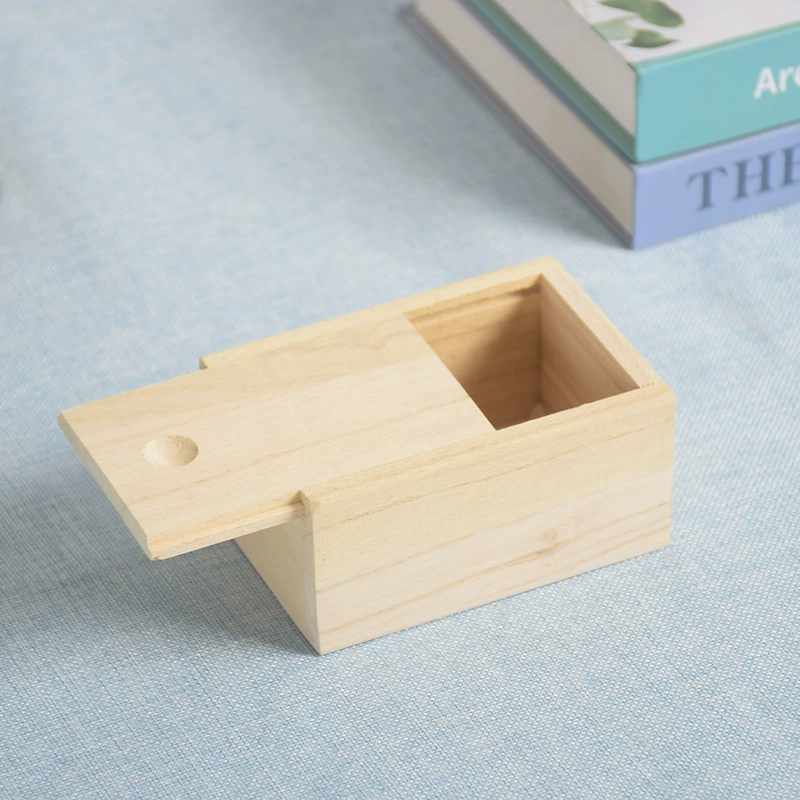 Коробка из дерева павловнии, подарочная коробка, шкатулка для украшений, коробка для хранения, коробка для чая, коробка для благовоний из массива дерева, с выдвижной крышкой