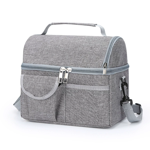 Gray double -layer back milk bag