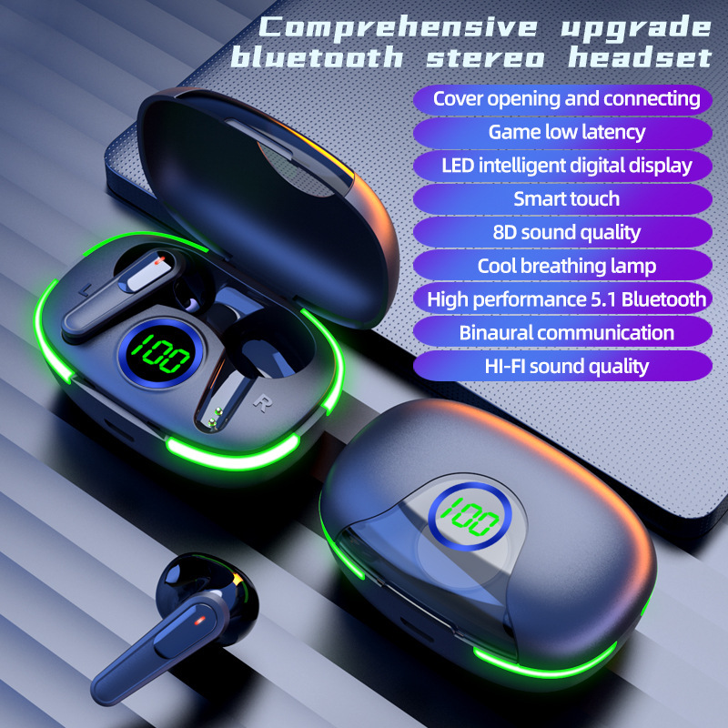 Exclusividad transfronteriza para auriculares Bluetooth inalámbricos reales PRO 80, carga magnética, deportes electrónicos, estéreo bilateral