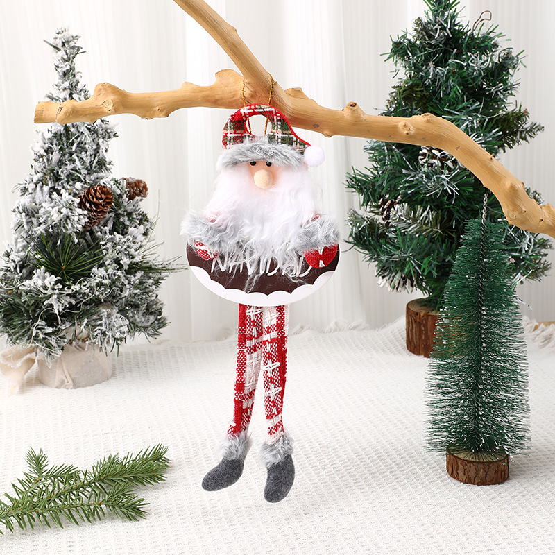 Kit de adornos navideños de tela, colección de colgantes para árbol de Navidad y regalos