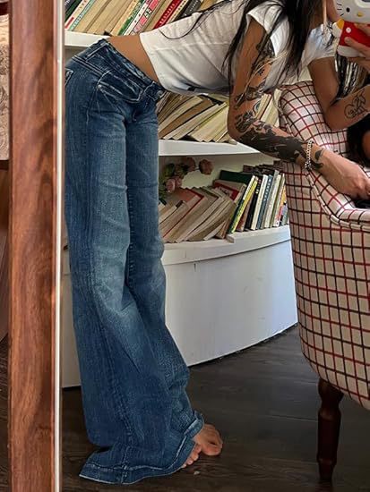 Vaqueros acampanados mujer estilo vintage corte slim denim_voghion.com