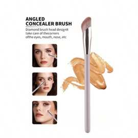 无痕指腹粉底刷神指遮瑕化妆刷软毛BB霜菱形斜圆头不吃粉化妆工具