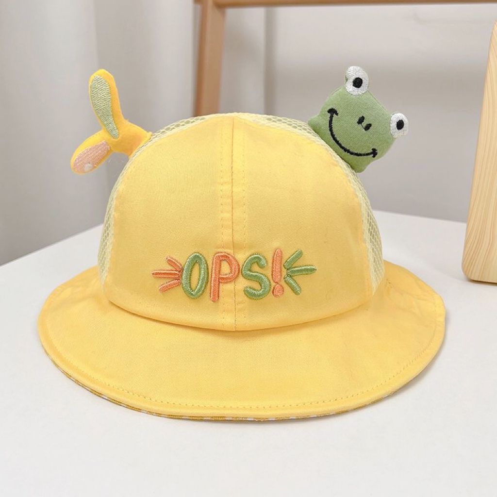 Sombrero de bebé verano malla transpirable lindo sombrero de pescador súper lindo niño niña sombreado protector solar sombrero de lavabo para bebé delgado