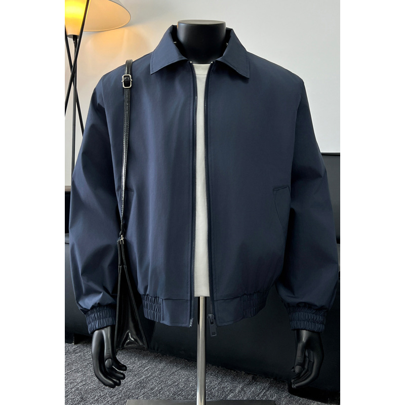Cleanfit Short Flight Jacket for Men, American Retro Style, Spring Trendy Versatile Lapel Jacket, Casual Cool Top
