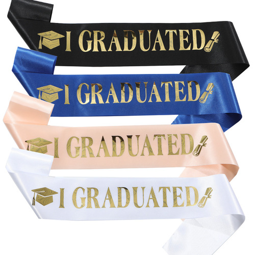European and American fashion graduation shoulder strap etiquette belt I GRADUATED ribbon graduation party graduated belt