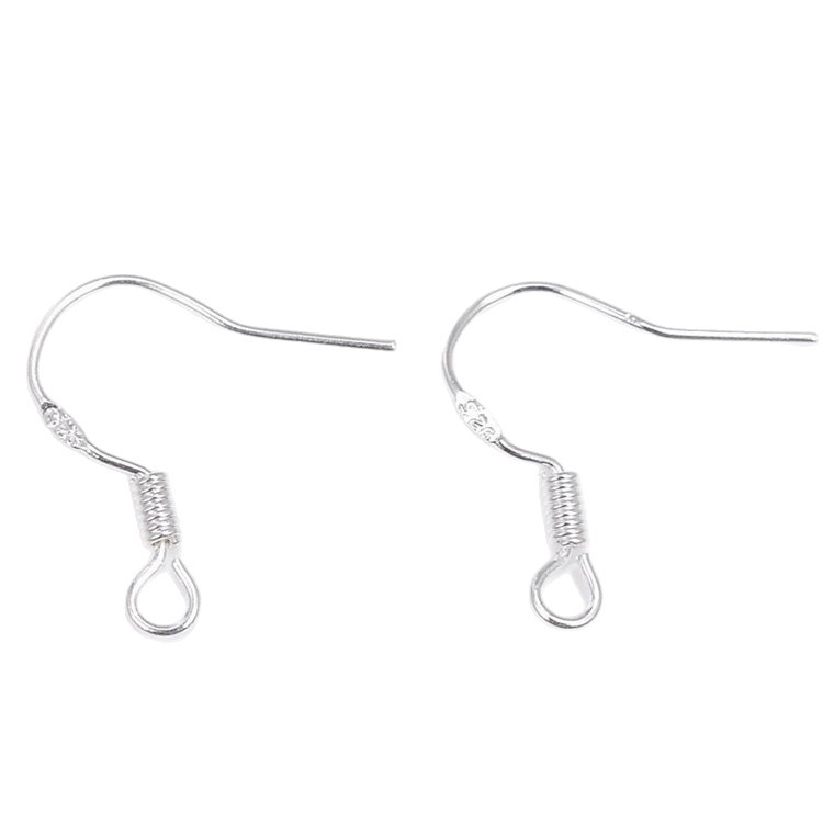 925 plata esterlina gancho de oreja personalizado pendientes antideslizantes gancho de oreja hebilla accesorios de joyería DIY accesorios de plata fábrica al por mayor