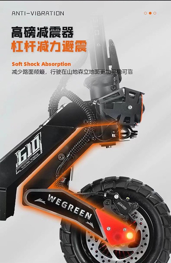 Retuol Dual Drive Folding Off-Road Electric Scooter 10inch High Power One Piece Dropshipping Dual Drive Off-Road