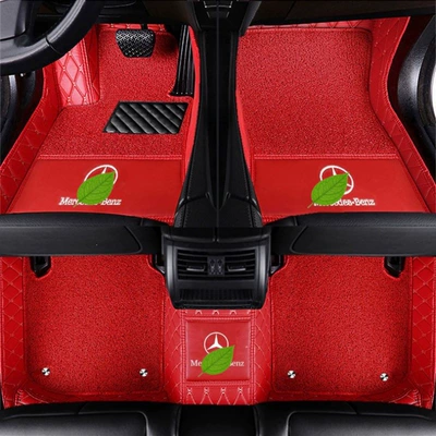 Suitable for Mercedes-Benz E300L car | Modelə uyğun ayaqaltı - class-a-double-layered-bright-red-bright-red-silk-loop
