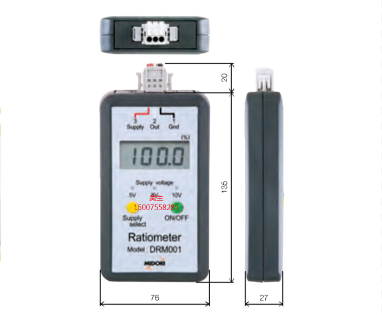 日本MIDORI绿测器LP-100F-63直型电位器模具位置控制
