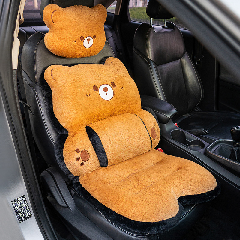 Cojín Acolchado para Asiento de Auto de Peluche, Acolchado y Térmico, para Automóvil