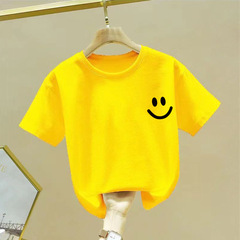 3Dプリント純綿4人家族半袖Tシャツ親子着用2025春シンプルでスタイリッシュ