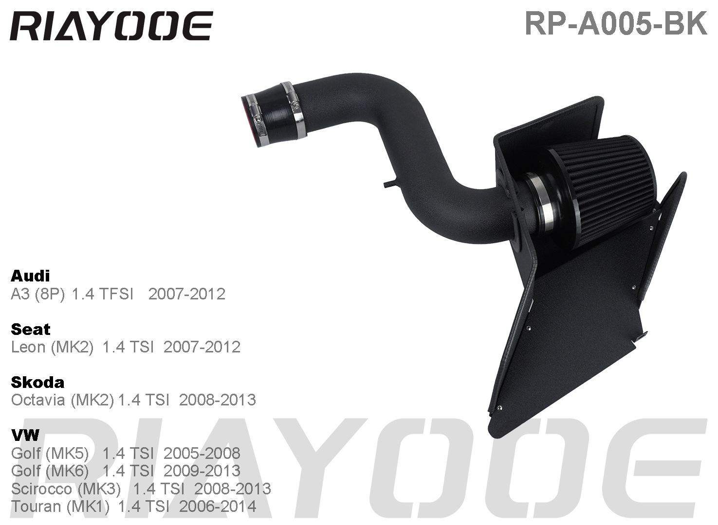 Car Air Intake Modification Kit Suitable for Volkswagen Audi Skoda Seat Ea211 Ea888 Engine