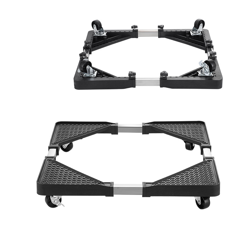 Universal lavadora soporte de base aumentada telescópica móvil polea de almacenamiento rack trípode hogar rodillo refrigerador soporte
