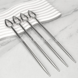 304 Stainless Steel Outdoor Flat Skewers Barbecue Skewers for Home and Commercial Use, Lamb Skewers, Kebab Skewers, Outdoor Camping Skewers