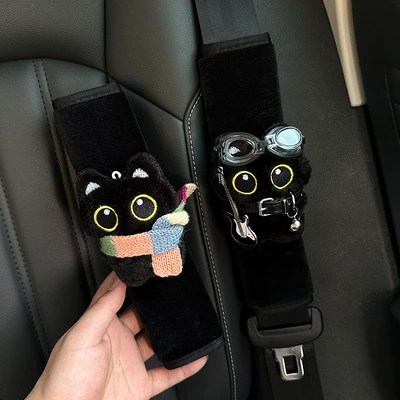 Supplies Anti-Stranglehold, Sürətlər qutusu və əl tormozu başlıqları - little-black-cat-color-scarf-glasses