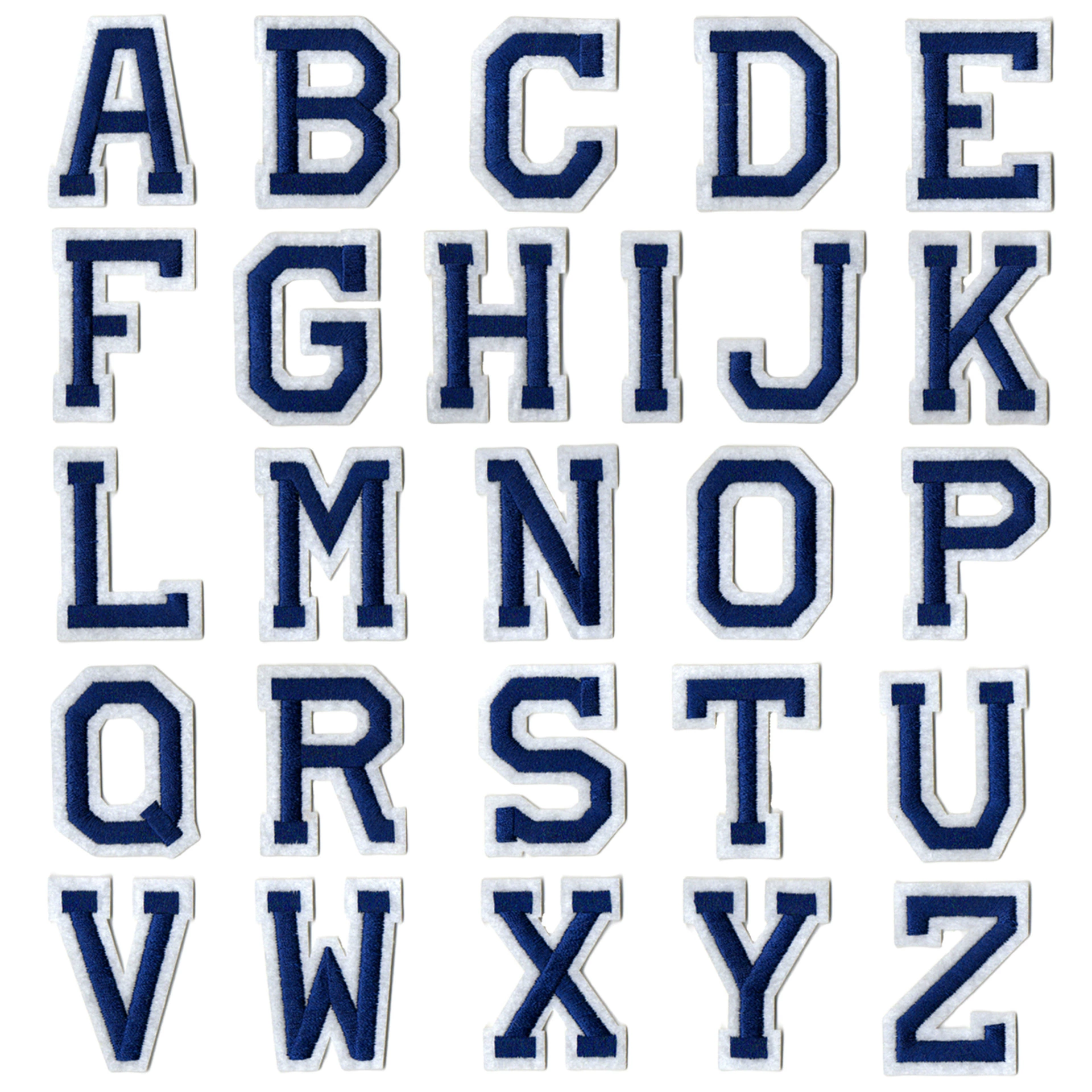 [Переведено] Alphabet Embroidery Patches (Yongxin) 26-Letter Set, Iron-on Fabric Letters, Multi-Color Options