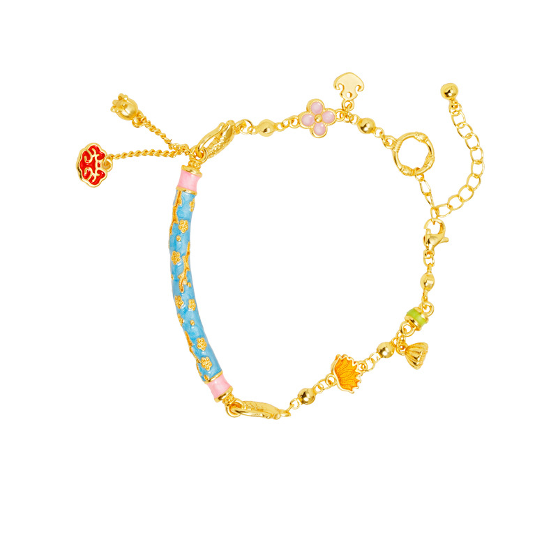 Brazalete de oro de arena vietnamita, la tendencia nacional de goteo de aceite, brazalete, brazalete de bordas, nicho femenino, joyas que no se desvanecen durante mucho tiempo.