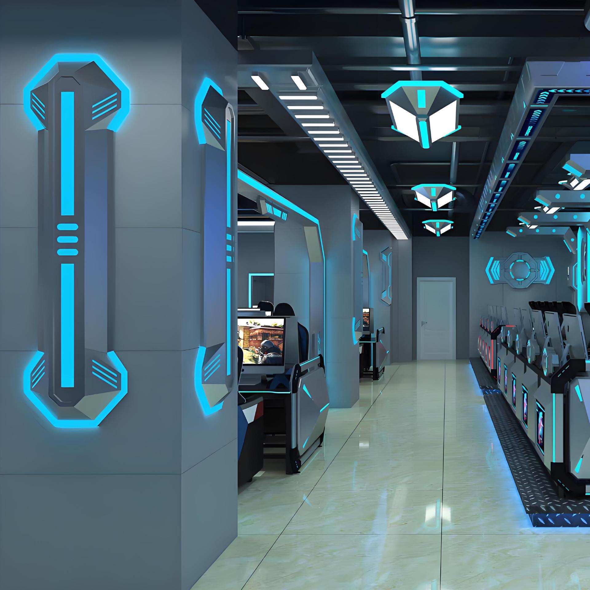 Módulo de modelado de iluminación de café en línea Iluminación de atmósfera Juegos de la ciudad Sala de juegos Lámpara de forma especial KTV Lámpara decorativa de atmósfera personalizada