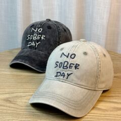 2025早春韓国版個性アルファベットNO刺繍ソフトトップカウボーイ野球帽男女ファッション洗水鴨舌帽潮