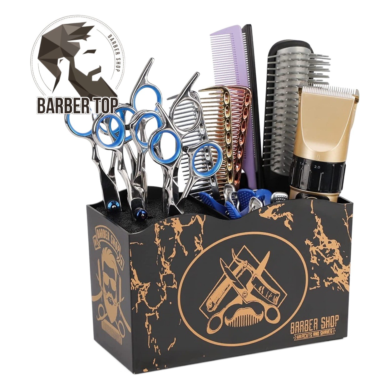 En stock caja de almacenamiento de herramientas de peluquero 5 capas tijeras de peluquero peine clip holder salon styling herramientas de almacenamiento rack