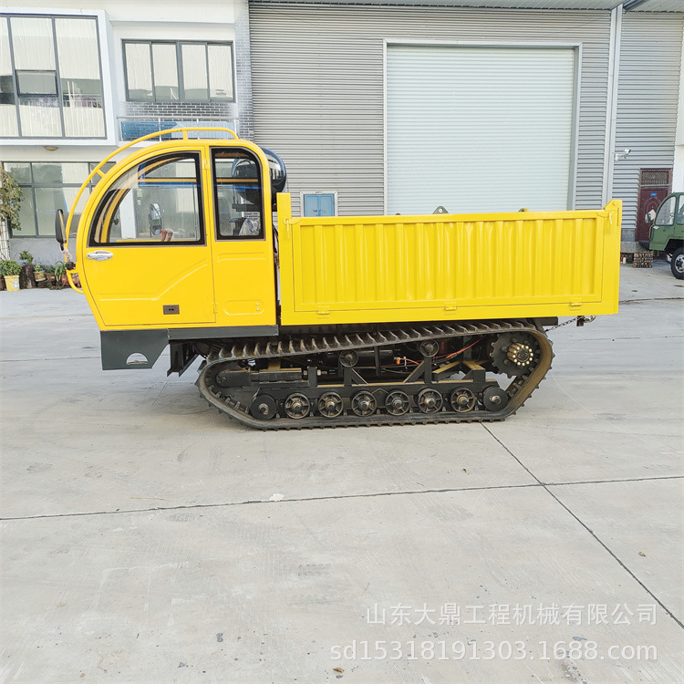 农用小型自卸履带车 可升降履带式运输车 山地木头运输履带装载车